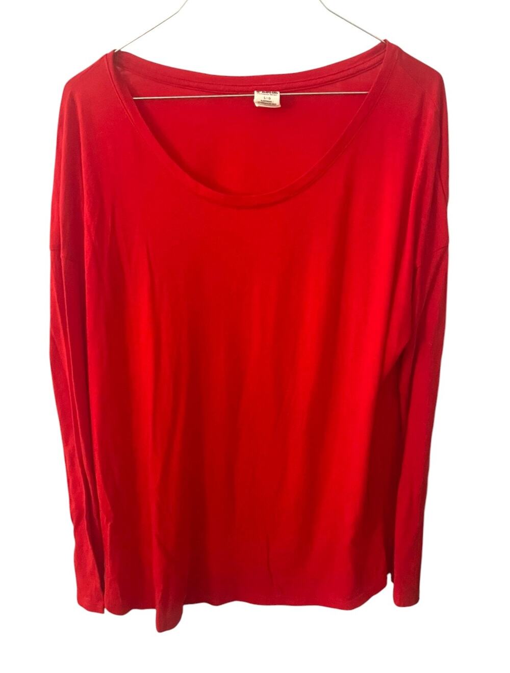 PINK Victoria's Secret Long Sleeved Top | Sz L | Red | Euc